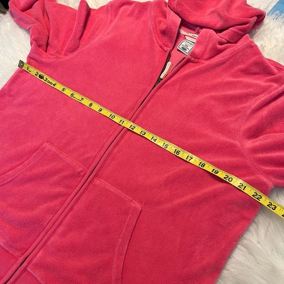 Vintage Old Navy Pink Terry Cloth Zip Up Hooded Jacket Perfect Fit XXL - Picture 5 of 9